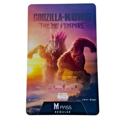 Movie Ticket Collectible Hard Card Godzilla Kong New Empire 2024 Major Cinema-image