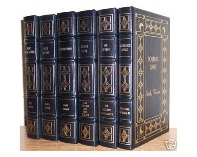 Easton Press Signed ASTRONAUT LIBRARY 6 vol We Seven Countdown Lost Moon Schirra-image