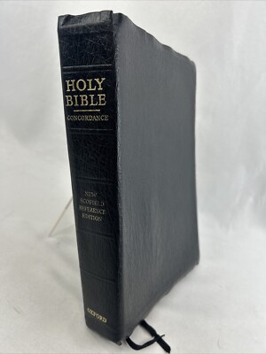 HOLY BIBLE Concordance NEW SCOFIELD REFERENCE EDITION Oxford KJV 1967 Leather-image