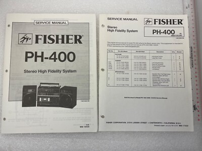 Vintage Original Fisher PH-400 Stereo Hi Fi System Service Manual Repair-image