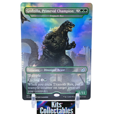 MTG - Godzilla, Primeval Champion - Titanoth Rex - Foil Uncommon Ikoria #377 NM-image