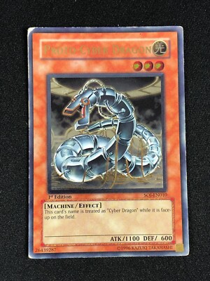 YUGIOH PROTO-CYBER DRAGON SOI-EN110 1ST ULTIMATE HP/ CREASES-image