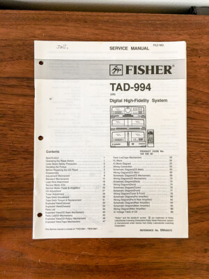 Fisher TAD-994 Stereo Service Manual *Original*-image