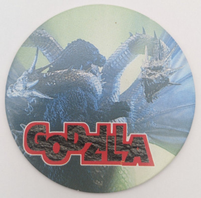 Godzilla vs King Ghidorah 04 New Cap Collection Menko Amada Card 1995 Japan A3-image