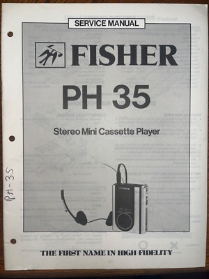 Fisher PH35 Service Manual Stereo Mini Cassette Player Original-image