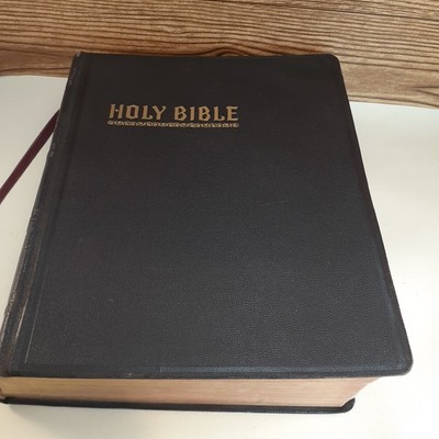 Holy Bible 1955 Hertel Blue Ribbon New Standard Reference Red Letter Edition-image