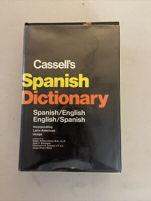 Vintage1 968 CASSELL’S SPANISH-ENGLISH DICTIONARY Funk & Wagnalls ExLibris HCDJ-image