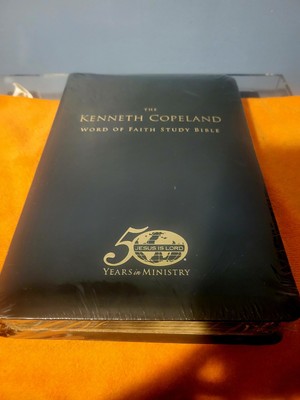 NEW Kenneth Copeland Word of Faith Study Bible 50th Ann. Deluxe Leatherette Ed.-image