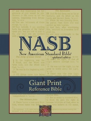 GIANT PRINT REFERENCE BIBLE-NASB (BLACK GENUINE LEATHER) By The Lockman-image