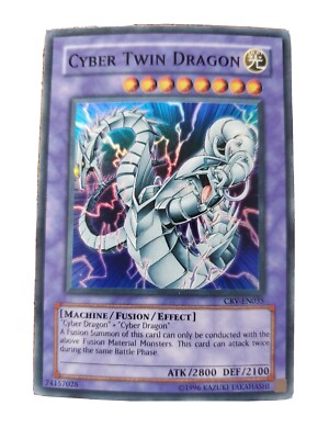 Yugioh CYBER TWIN DRAGON CRV-EN035 Super Rare Holo - VF/NMT - Free S/H-image