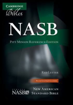 NASB Pitt Minion Reference Bible, Black Goatskin Leather, Red-image