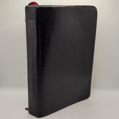 SIGNED & GIFTED By Jack Van Impe Bible 1971 Large Print Reference Leather KJV-image