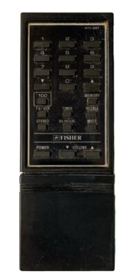 FISHER RTV-881 TV VCR STEREO REMOTE CONTROL, ORIGINAL FACTORY GENUINE, TESTED-image