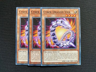 3x SDCS-EN006 Cyber Dragon Vier NM Common 1st Edition - Yu-Gi-Oh! Card-image