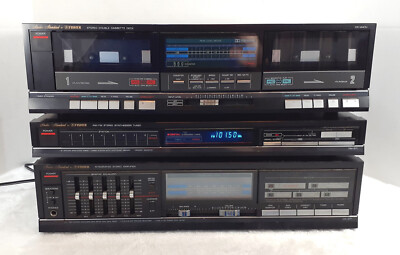 Studio Standard by Fisher Amp CA-271 Tuner FM-271 Dual Cassette CR-W47H Tested-image