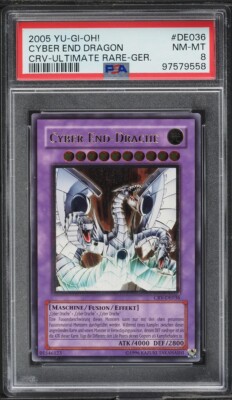 2005 Yu-Gi-Oh! Cyber End Dragon CRV-DE036 Ultimate Rare German PSA 8-image