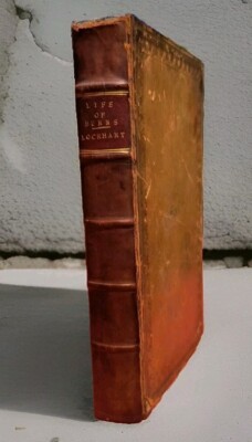 Book LIFE OF BURNS By Lockhart 1st Edition Leather Bound SCARCE Good Condition! -image