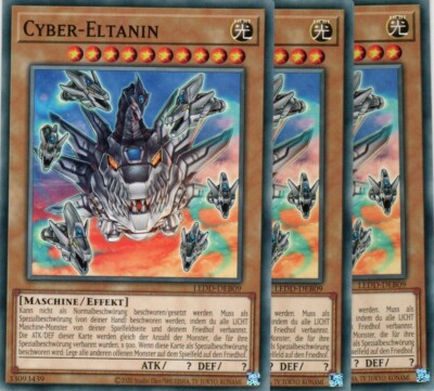 yugioh 3x Cyber Eltanin LEDD-DEB09 COMMON 2ND EDITION GERMAN-image