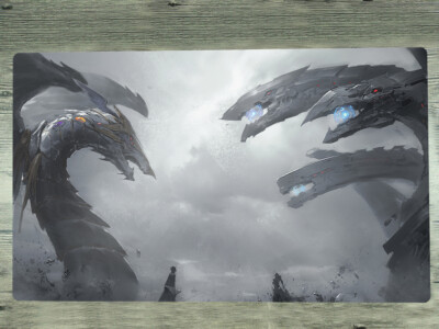 YGOmat Playmat Rainbow Dark Dragon Cyber End Dragon TCG CCG Card Game Mat Bag-image