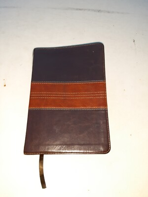 Personal Reference Holy Bible Brown Tan Leather Feel Two-Tone ESV Out Of Print-image