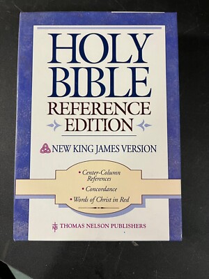 Nelson NKJV Reference Bible Dusty Rose Bonded Leather Red Letter New In Box-image