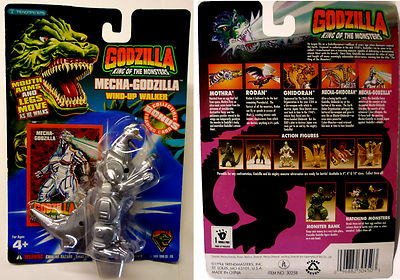 Mecha Godzilla Wind-up Walker & Card Trendmasters King of Monsters 1994 Amricons-image