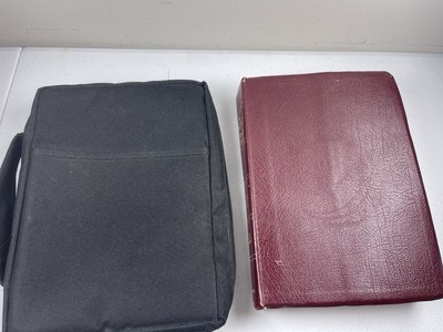The NIV Study Bible, Red Letter Edition Burgundy 1985 With Carrying Case-image