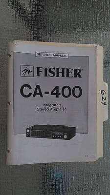 Fisher ca-400 service manual original factory repair book stereo amp amplifier-image