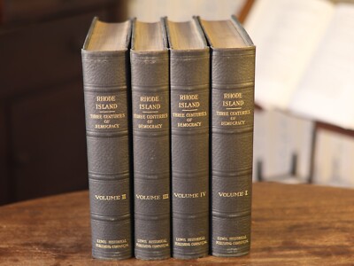 Rhode Island: Three Centuries of Democracy 1932 First Edition, 3 Volumes-image