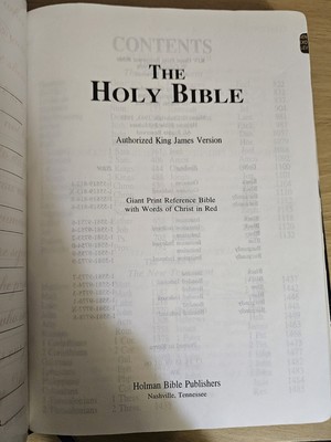 The Holy Bible King James Version Giant Print Reference Words Of Christ In Red-image
