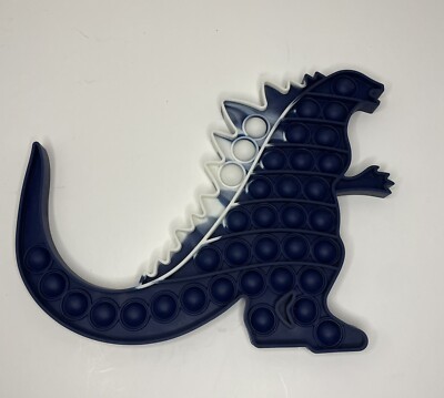 Godzilla Pop It Fidget 8” Blue with White Spikes-image