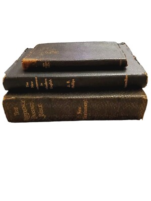 Antique Vtg Bible Reference Passage 1913 New Testament Alpha MacMillan Cambridge-image