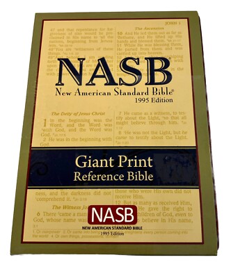 NASB Giant Print Reference - Leather Bound, by The Lockman Foundation W/Slipcase-image