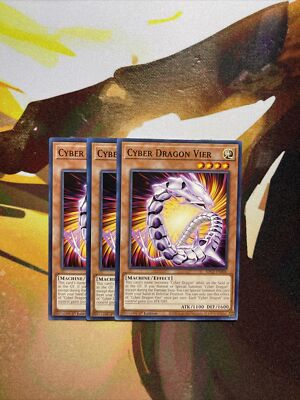 3x Cyber Dragon Vier - SDCS-EN006 - Common - 1st Edition NM-image