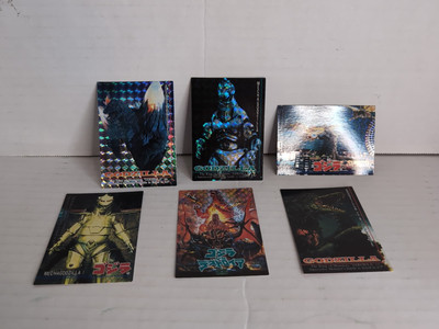 1995 Japan Godzilla Foil Trading Card Lot No. 53 70 21 23 26 81 Cards AMADA -image