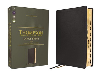ESV, Thompson Chain-Reference Bible, Large Print, Leathersoft, Black, Red Letter-image
