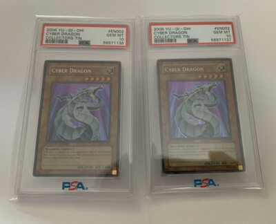 Yugioh Cyber Dragon CT03-EN002 Collectors Tin Secret Rare SEQUENTIAL PSA 10 Lot-image
