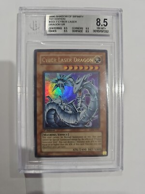 Yu Gi Oh Cyber Laser Dragon Graded 8.5 Beckett BGS - Slight Wear On Case-image