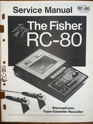 Fisher RC-80 Service Manual Stereo Tape Cassette Recorder Original-image