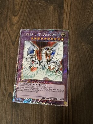 Cyber End Dragon Platinum Secret Rare Yugioh Quarter Century-image