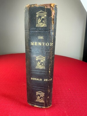 Antique The Mentor: Serials 25-48 1913 Leather bound Collector Gift Idea-image