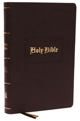 KJV Holy Bible: Large Print with 53,000 Center-Column Cross References, Brown Le-image