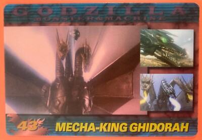No.43 MECHA KING GHIDORAH GODZILLA Card MORINAGA Wafer very rare Japanese 2004-image