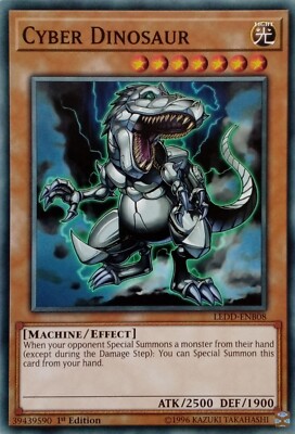 LEDD-ENB08 CYBER DINOSAUR COMMON 1ST EDITION YuGiOh CARD-image