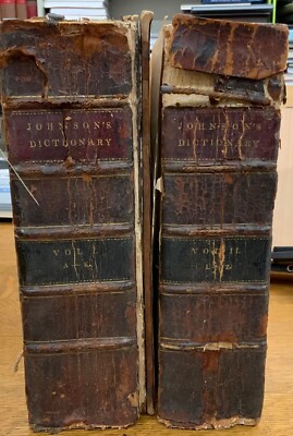 1819 Johnson’s Dictionary of the English Language In Two Volumes, 1st Am. Ed.-image