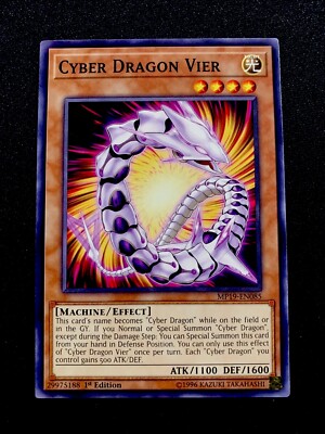 Cyber Dragon Vier MP19-EN085 Yugioh 1st Edition New-image