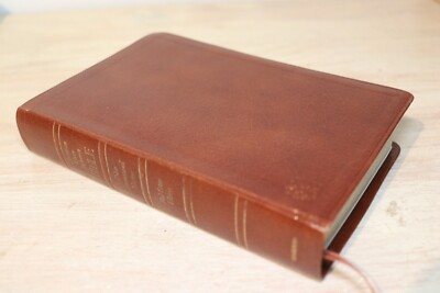 Thompson Chain Reference Bible NIV Red LetterBrown Leather Zondervan 1980's Era-image