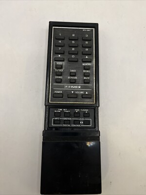 Fisher RTV-881 TV VCR Stereo OEM Remote Control Genuine OEM Black Tested Working-image