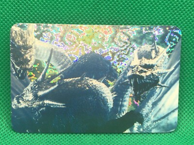 Godzilla vs King Ghidorah HOLO Prisim rare  Meiji card TOHO 1993 vintage Japan-image