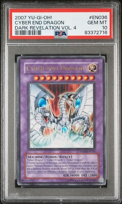 Cyber End Dragon PSA 10 - DR04-EN036 Ultra Rare Dark Revelation 4 Yugioh Graded-image
